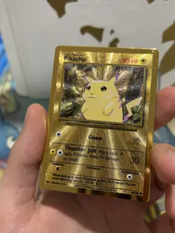 Pokemon TCG Celebrations Pikachu Gold Metal Card 58/102 25th Anniversary NM - Image 4