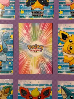 Poncho Pikachu Eeveelutions - Attacks 2 Database Hearts Holo - 9 Card Set - Image 4