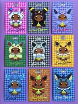 Eevee - Eeveelution Ponchos - Pokemon Let's Go Eevee Card Database Flannel Set - Image 1