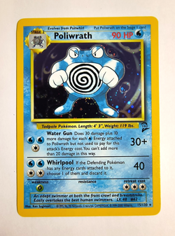 Pokemon Card - Poliwrath Holo Rare Base Set 2 15/130 NM - Image 1