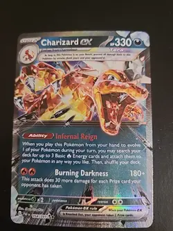 Charizard Ex - 054/091 - Paldean Fates Double Rare Pokemon Card NM - Image 1