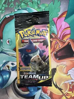 Pokemon Team Up 3 Card Mini Long Booster Pack Gengar Mimikyu Factory Sealed 7.45 - Image 3