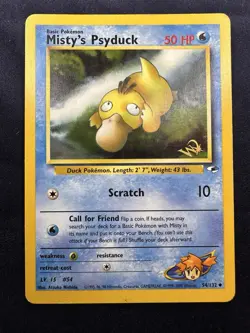 Misty's Psyduck - 54/132 - Pokemon (W) Wizard World Promo Card MP FREE SHIP B - Image 1