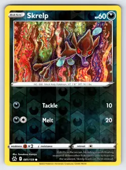 Skrelp 081/159 2023 Crown Zenith Pokemon Card Komiya Reverse Holo Common - VLP - Image 1