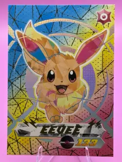 Eevee Cracked Ice Holo Blue Pokedex Card Limited Edition Flash Box Hit - Image 1