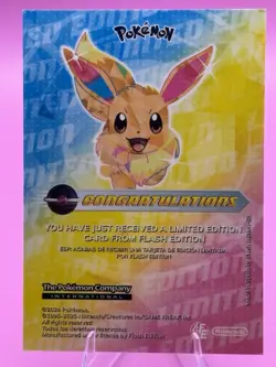 Eevee Cracked Ice Holo Blue Pokedex Card Limited Edition Flash Box Hit - Image 2