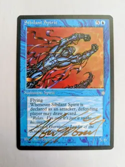 MTG ICE AGE Sibilant Spirit SIGNED IN GOLD BY RON SPENCER - Image 1
