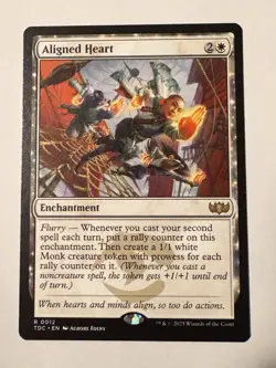 x1 Aligned Heart R MTG Commander: Tarkir: Dragonstorm M/NM, English - Image 1