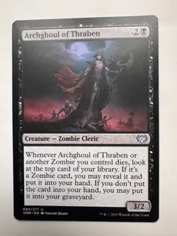 Magic Crimson Vow - Archghoul of Thraben - 093/277 MTG Uncommon Zombie LP - Image 1