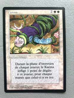 Mtg Carte Magic Fbb Foreign Black Bordered Karma French LP/MP - Image 1