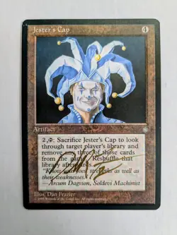 MTG ICE AGE Jester's Cap SIGNED IN GOLD BY DAN FRAZIER - Image 1
