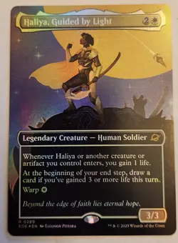Haliya, Guided by Light (Borderless) Edge of Eternities Foil Rare - Image 1