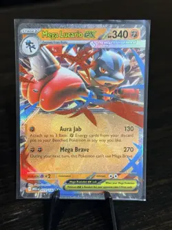 Mega Lucario EX 077/132 and Mega Manectric Ex 050/132 Pokemon Card Near Mint - Image 1