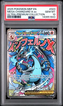 PSA 10 - Mega Charizard X ex 023 MEP Black Star Promo Pokemon Ultra Premium UPC - Image 1