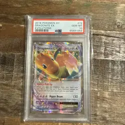 2016 Pokemon XY Evolutions Dragonite EX 72/108 PSA 10 - Image 1