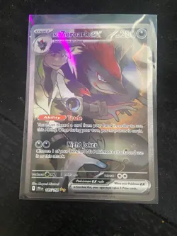 N's Zoroark EX Rare Holo Pokemon Card 185/159 SV09 HP 280 Night Joker - Image 1