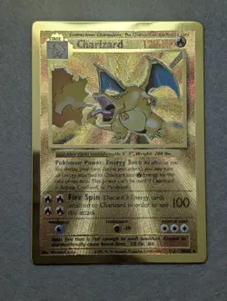 Charizard Celebrations Gold Metal Card 004/102-Pokemon Ultra Premium Collec-NM/M - Image 1