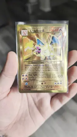 Charizard Celebrations Gold Metal Card 004/102-Pokemon Ultra Premium Collec-NM/M - Image 2