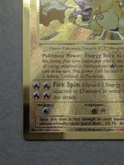 Charizard Celebrations Gold Metal Card 004/102-Pokemon Ultra Premium Collec-NM/M - Image 5