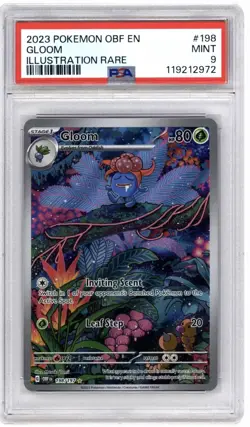 2023 Pokemon Gloom 198/197 SV03: Obsidian Flames ILLUSTRATION RARE PSA 9 - Image 1