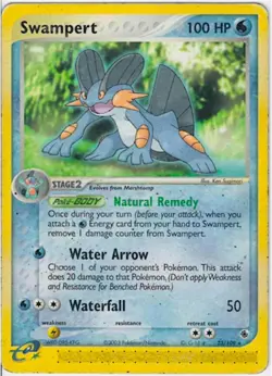2003 Pokemon EX Ruby & Sapphire Swampert #23 Rare [MP] - Image 2