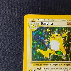 Pokemon TCG Raichu Base Set 14/102 Unlimited Holo Rare LP/LP+ - Image 2