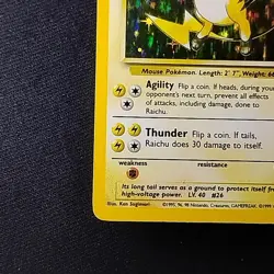 Pokemon TCG Raichu Base Set 14/102 Unlimited Holo Rare LP/LP+ - Image 5