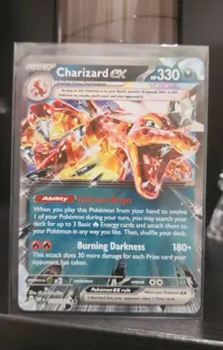 Pokemon TCG Obsidian Flames Charizard EX 125/197 Holo Rare Tera Full Art, NM - Image 1