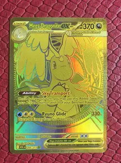 MEGA DRAGONITE EX Gold Hyper Rare 295/217 Pokemon TCG Ascended Heroes - Image 1