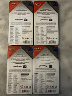 4 Pokemon Fusion Strike 2 Pack Blisters Pin 4 Artwork Set Unpunched Sealed - Image 2