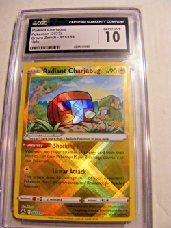 Pokemon Radiant Charjabug Holo #51 Crown Zenith 2023 - CGC 10 Gem Mint - Image 1