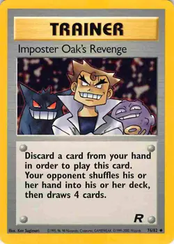 Imposter Oak's Revenge 76/82 Uncommon Team Rocket Pokemon LP - Image 1