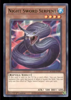 Yugioh Night Sword Serpent #BODE-EN081 Burst of Destiny LP - Image 1