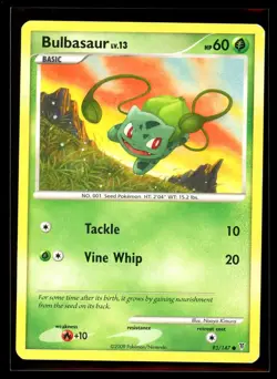 2009 Platinum - Supreme Victors Bulbasaur #93 Non Holo Pokemon Card - Image 1