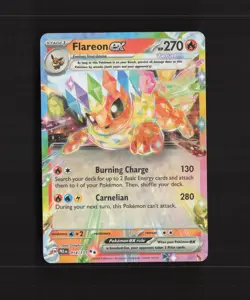 Flareon ex 014/131 Prismatic Evolutions Ultra Rare Holo Pokemon Card NM - Image 1
