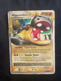 Hippowdon LV. X 107/111 Pokemon Card Holo Foil 2009 Rising Rivals Lv X LP - Image 1