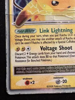 Raichu LV.X 99/100 D&P Stormfront Pokemon Card Holo Foil Rare HP- - Image 5