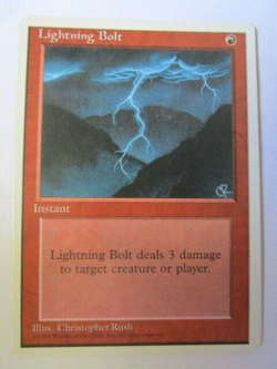 MTG Lightning Bolt Fourth Edition 4th Moderate Play!! - Image 1