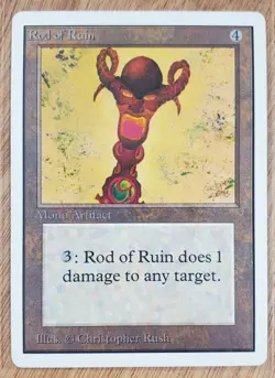MTG Magic The Gathering- Rod of Ruin Unlimited Edition Regular - Image 1