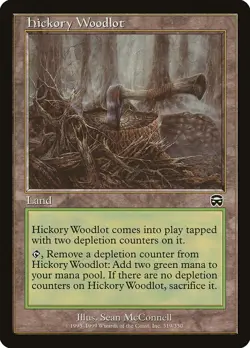 1x Hickory Woodlot - LP - Masques Block - SPARROW MAGIC mtg - Image 1
