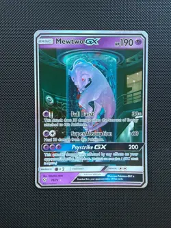 Mewtwo GX 78/73 LP+/NM- Shining Legends Pokemon TCG English - Image 1
