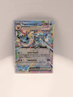 Pokemon TCG Vaporeon EX 023/131 Prismatic Evolutions Holo Double Rare - Image 1