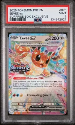 PSA 9 MINT Eevee EX Surprise Box Exclusive Promo PRE 2025 Pokemon 075/131 - Image 2