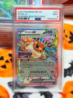 PSA 9 MINT Eevee EX Surprise Box Exclusive Promo PRE 2025 Pokemon 075/131 - Image 4