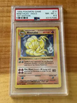 PSA 8.5 NINETALES HOLO 1ST EDITION BASE SET 1999 POKEMON GAME #12 - Image 1