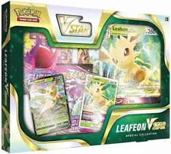 Pokemon TCG Leafeon VStar Special Collection Box Sword & Shield FACTORY SEALED - Image 1