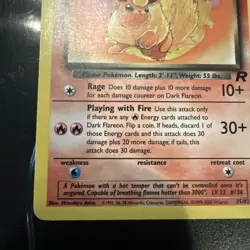 Pokemon TCG Dark Flareon Team Rocket 35/82 Regular Uncommon - Image 2
