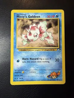 2000 Pokemon - Misty's Goldeen #30/132 - Gym Heroes Unlimited - Rare - LP - Image 1