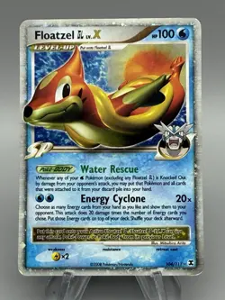 Pokemon Floatzel GL Lv.X 104/111 Rising Rivals Ultra Rare Holo Heavily Played - Image 1
