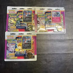 Pokemon TCG XY Blister Set Roaring Skies Evolutions Steam Siege Booster Packs 3X - Image 1